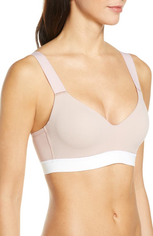 Shop Natori Dynamic Contour Underwire Sports Bra In Rose Beige/warm White