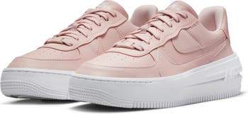 Nike Women's Air Force 1 PLT.AF.ORM Shoes, Size 8.5, White/White/White
