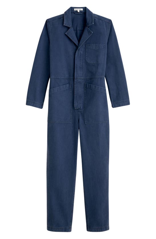 Shop Alex Mill Standard Cotton Jumpsuit In Slate Blue