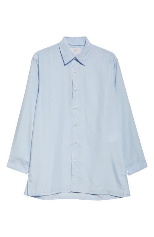 Shop Setchu Origami Side Slit Button-up Shirt In Light Blue