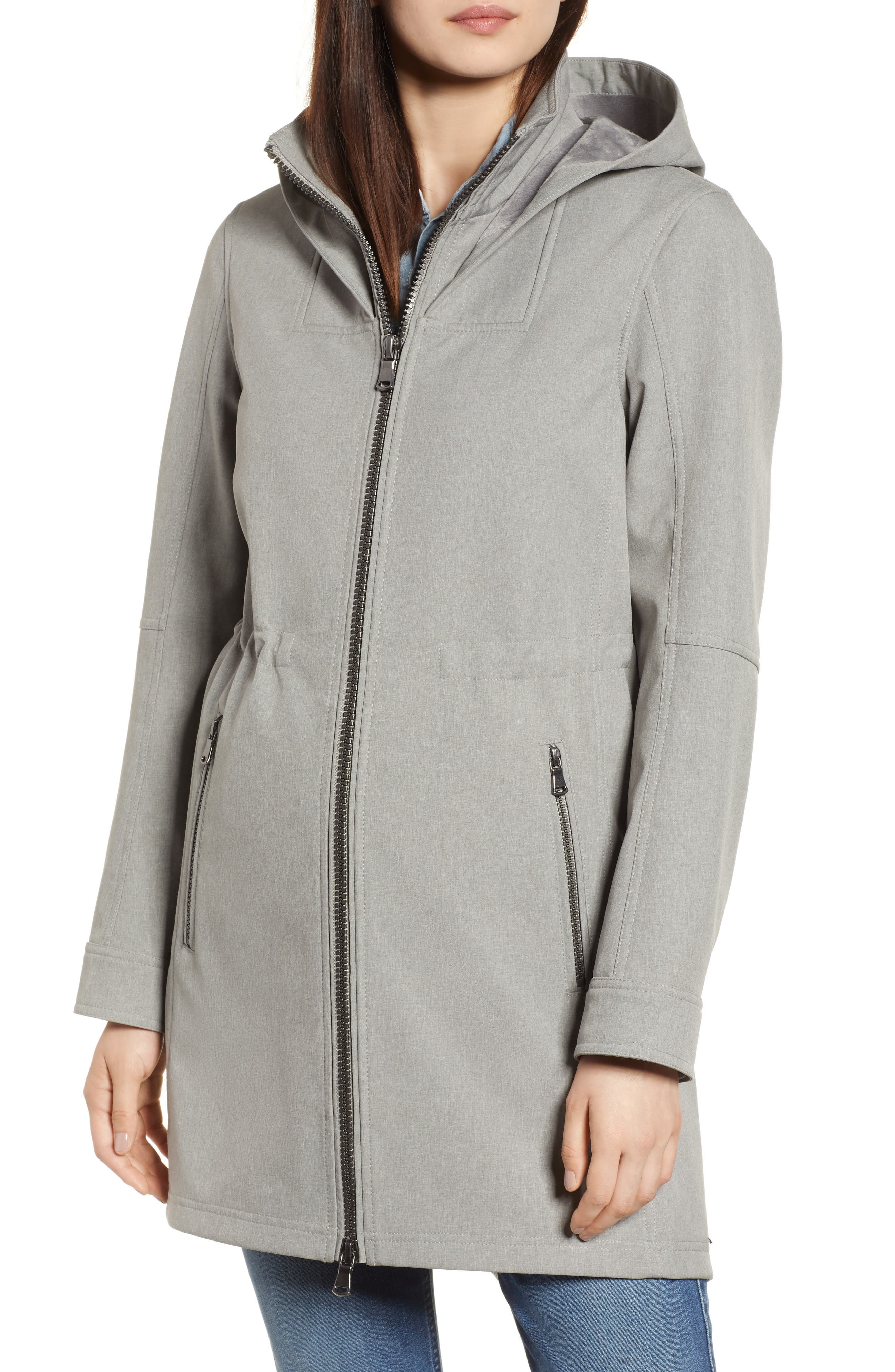 kristen blake tech hooded trench coat