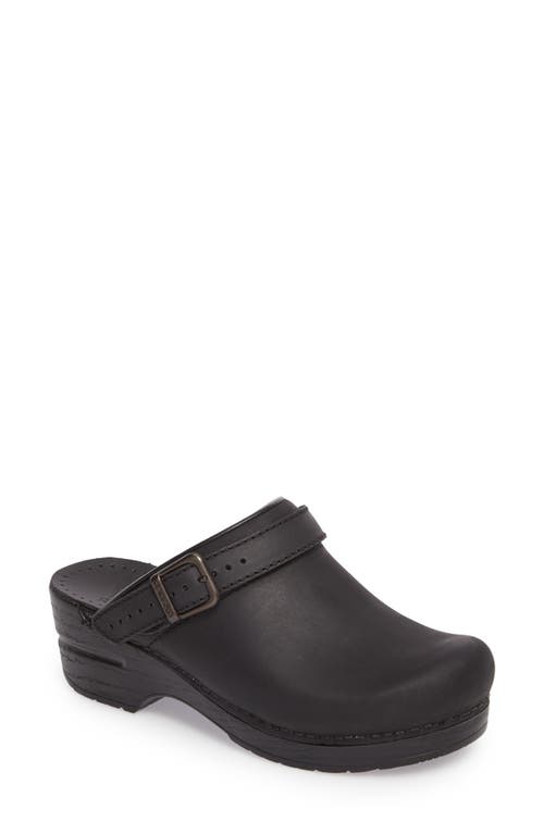 Dansko Ingrid Clog Black Oiled Leather at Nordstrom,