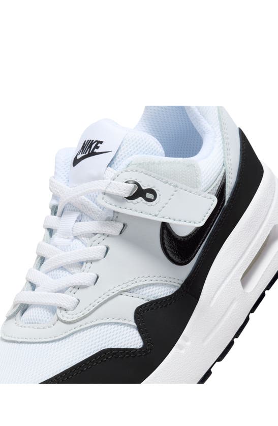Nike Kids' Air Max 1 Easyon Sneaker In White/ Black/ Pure Platinum
