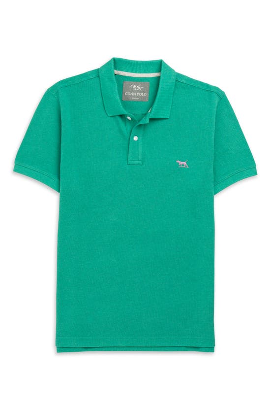 Shop Rodd & Gunn Gunn Piqué Sports Fit Cotton Polo In Emerald