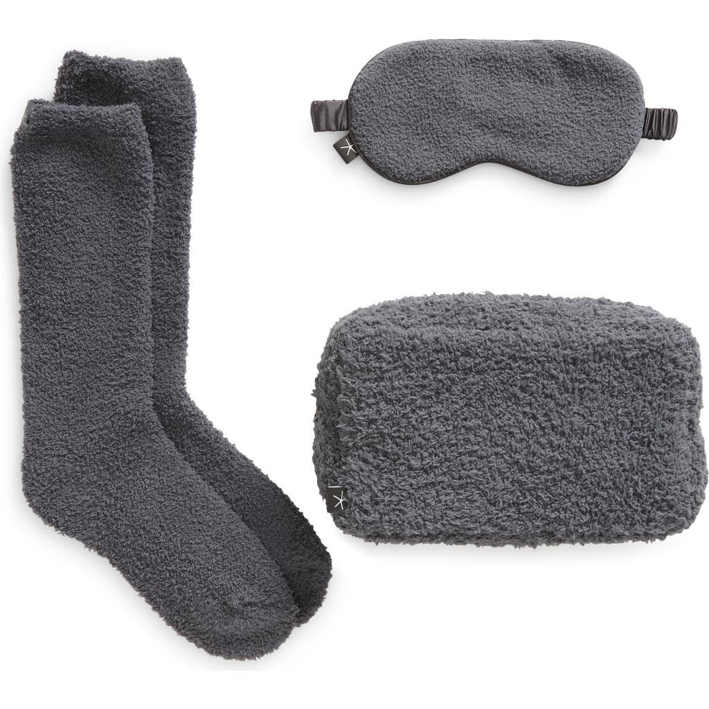 Barefoot Dreams Cozychic® Eye Mask & Socks Set In Coal