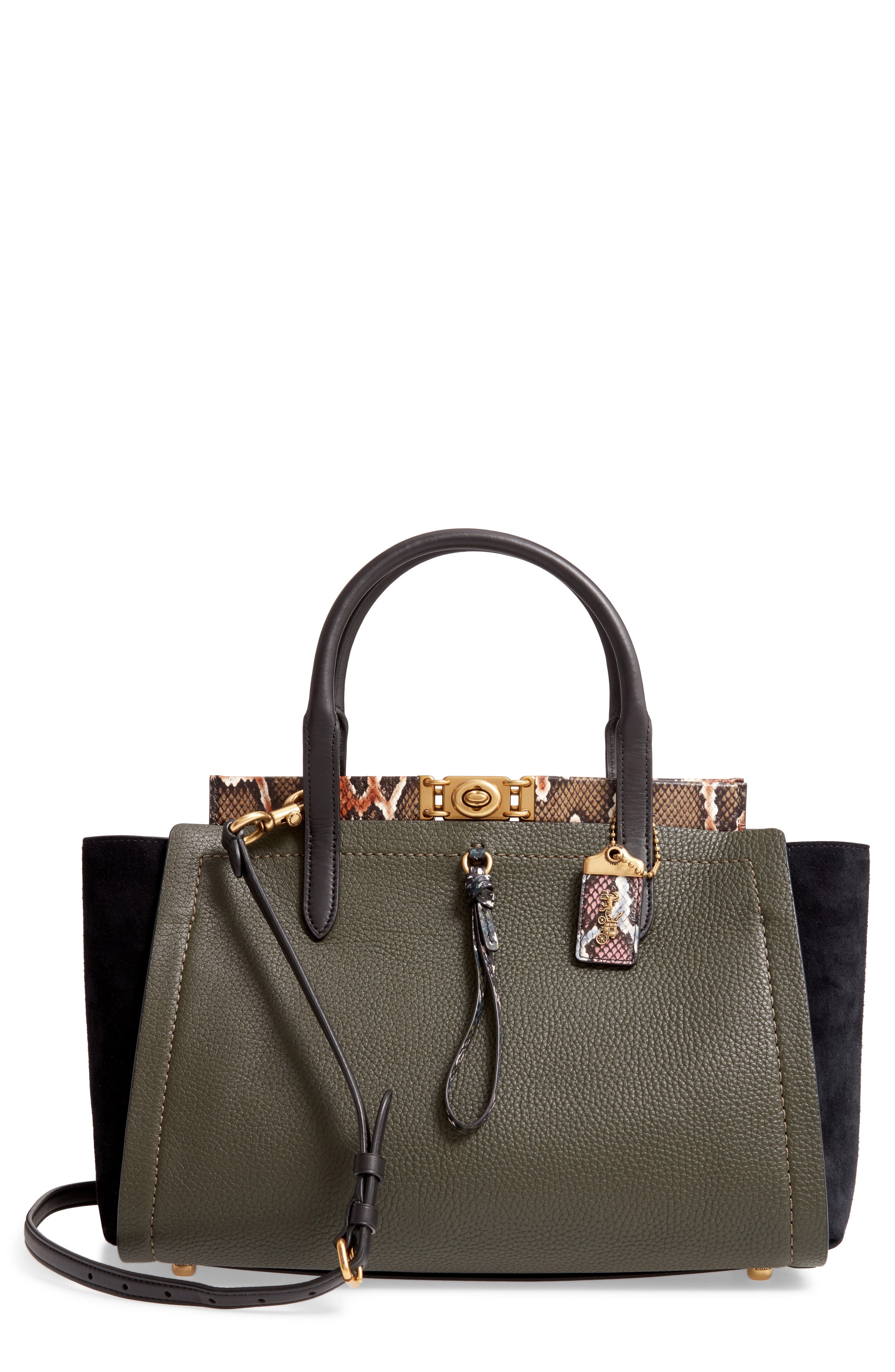 real leather coach tote