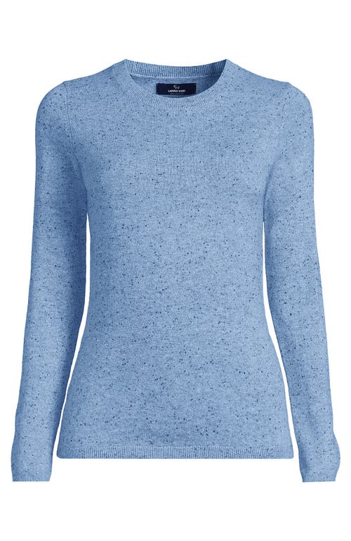 Shop Lands' End Cashmere Sweater In Cloudy Blue Heather Donegal