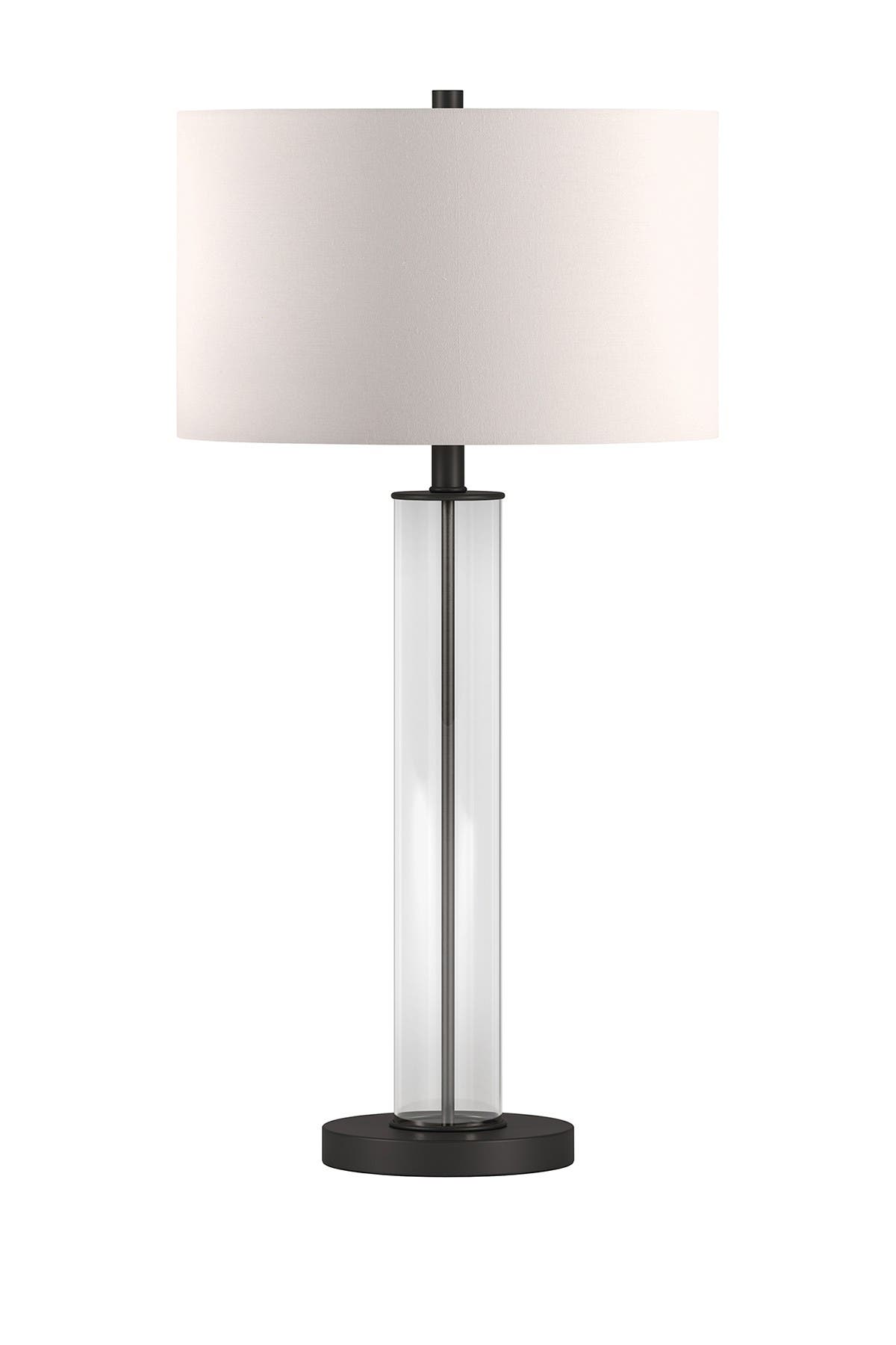 Addison And Lane Harlow Clear Glass And Blackened Bronze Table Lamp