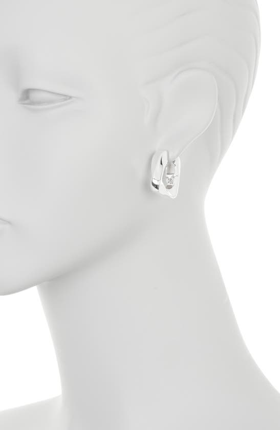Shop Nordstrom Rack Demi Fine Twisted Square Hoop Earrings In Silver