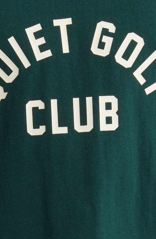 Shop Quiet Golf Club Cotton Graphic Ringer T-shirt In Forest