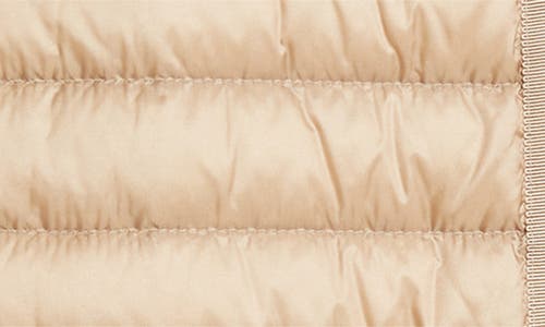 Shop Moncler Raie Short Nylon Down Puffer Jacket In Beige