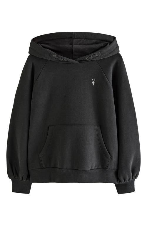 Shop Allsaints Sm By  Kids' Embellished Graphic Hoodie In Black