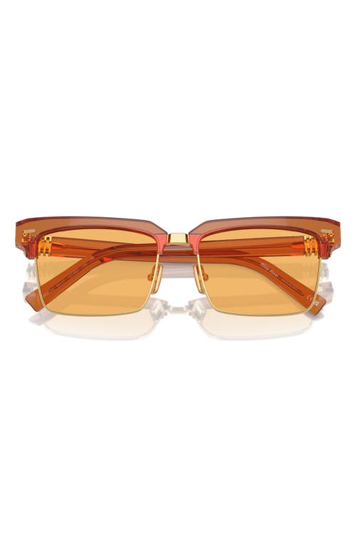 Miu Miu 54mm Square Sunglasses in Yellow 