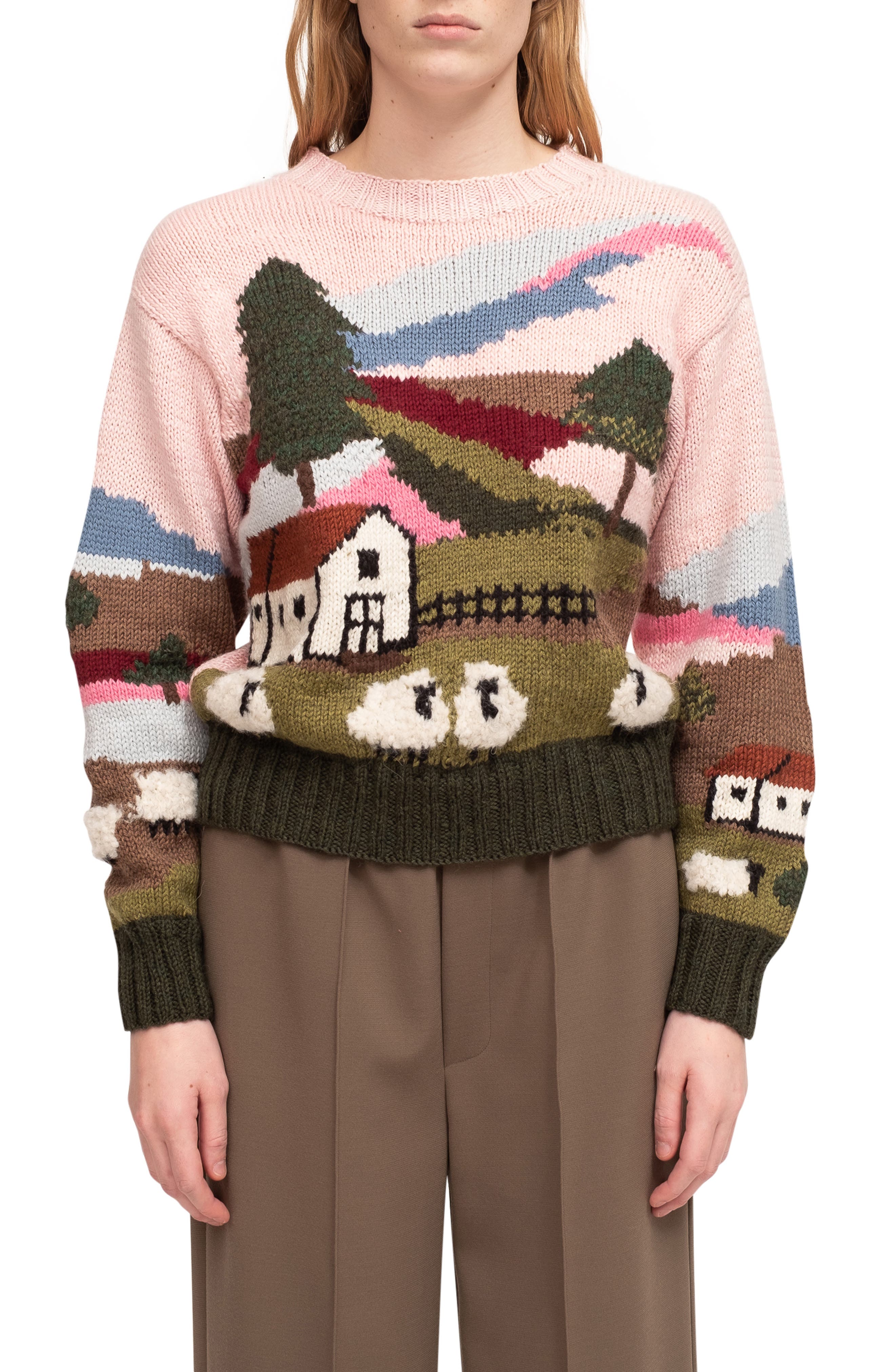 Sea Reese Sheep Intarsia Sweater in Multi at Nordstrom