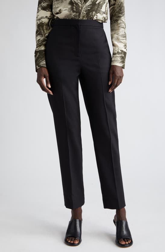 Shop Jason Wu Collection High Waist Pintuck Virgin Wool Blend Pants In Black