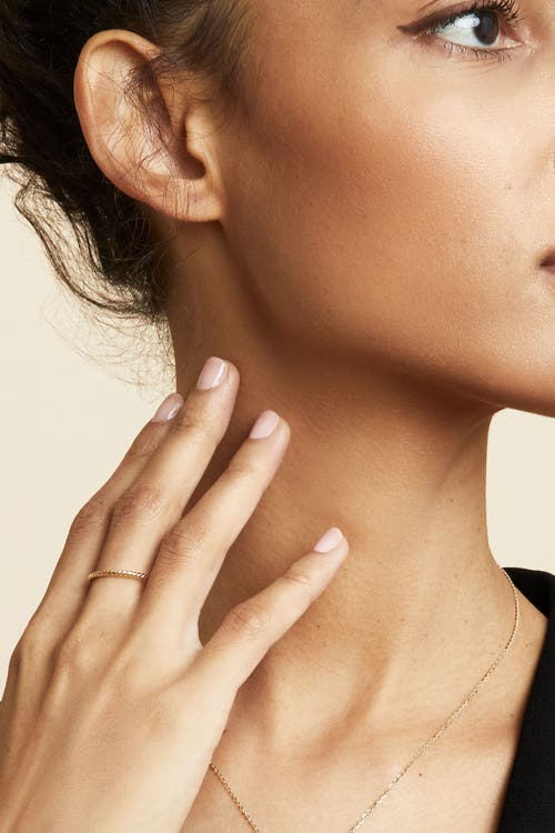 Oradina 14k Rose Gold Stackable Dawn Ring In Rose Gold