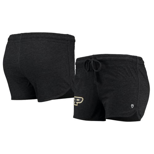Women's Colosseum Heathered Black Purdue Boilermakers Simone Lounge Shorts in Heather Black