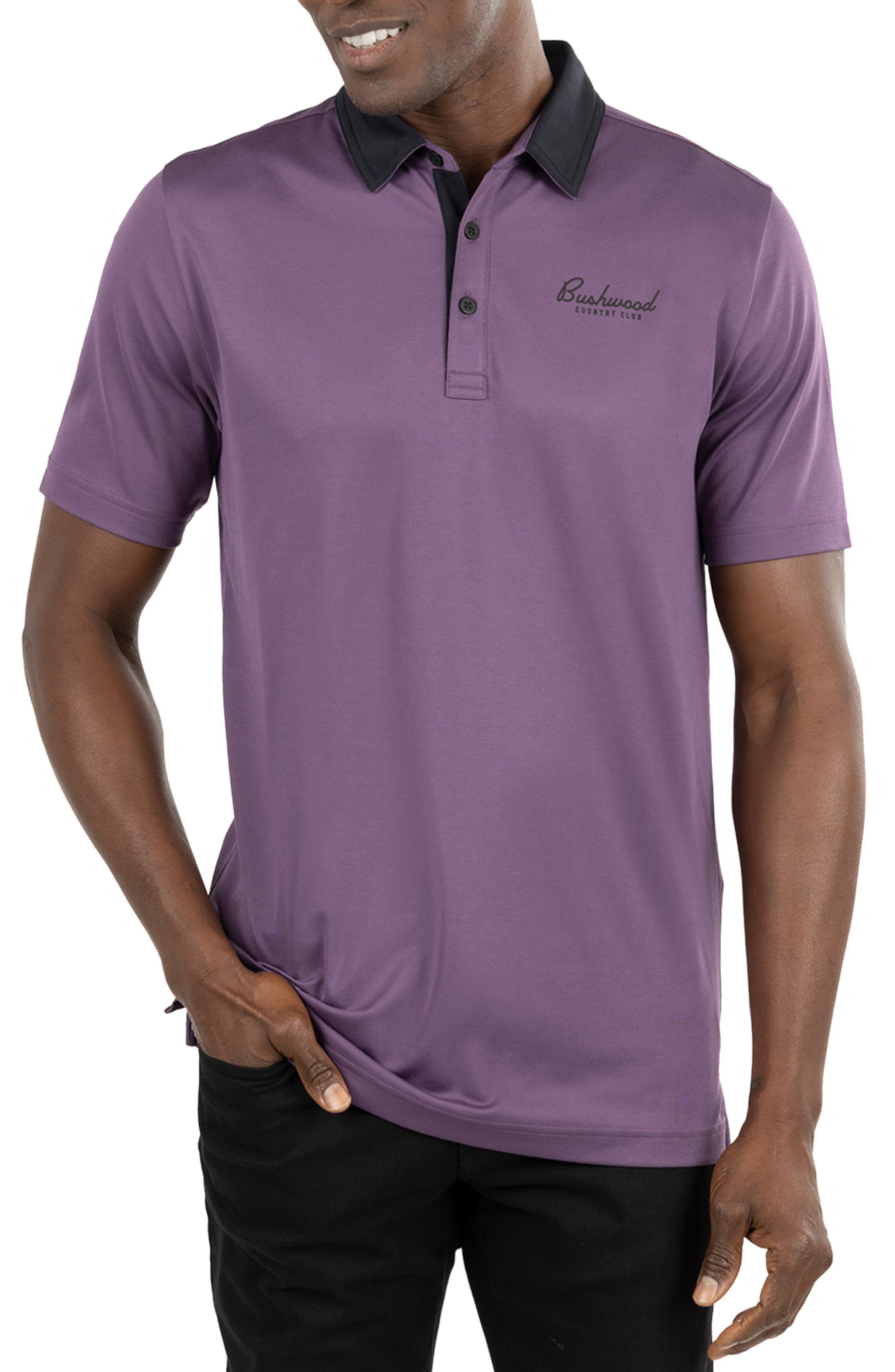 Cecil Polo Top lilac printed lettering casual look Fashion Tops Polo Tops 