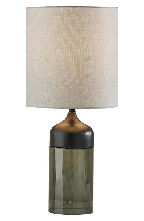ADESSO LIGHTING Marina Tall Table Lamp in Black With Smoked Glass