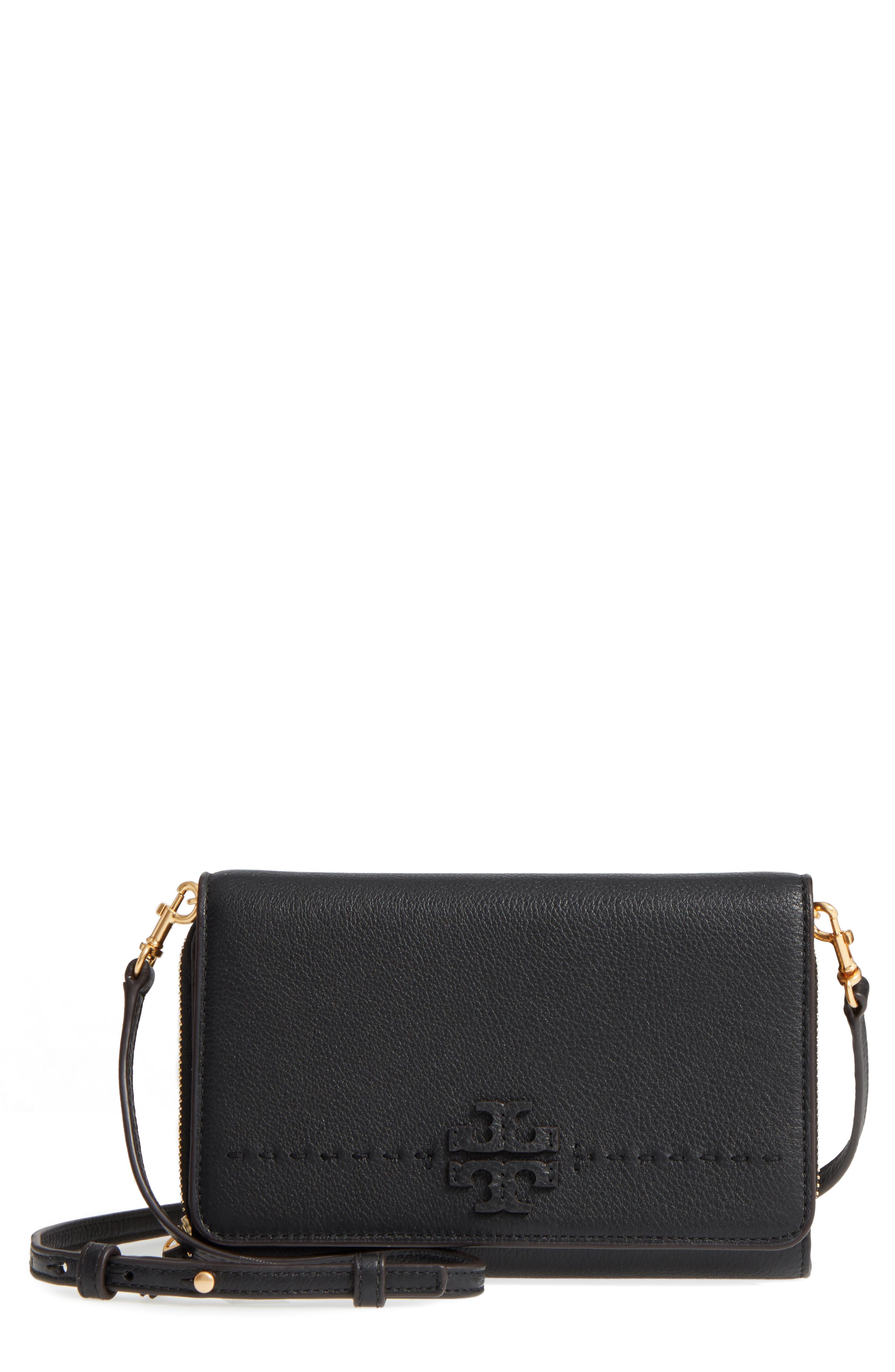 tory burch mcgraw flat leather wallet crossbody