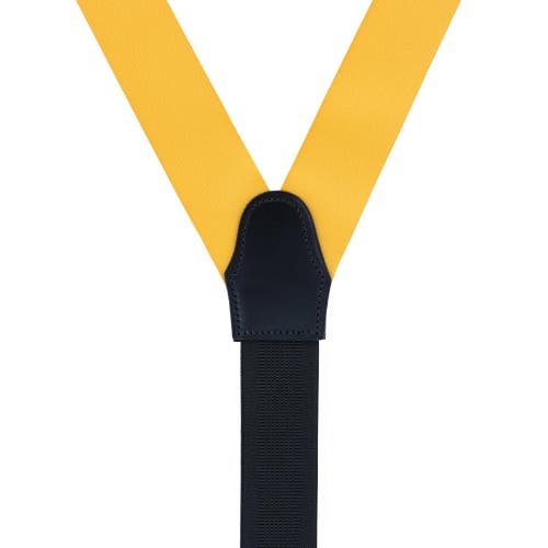 Trafalgar Phoenix 38mm Grosgrain Non Stretch Ribbon Button End Suspenders In Gold