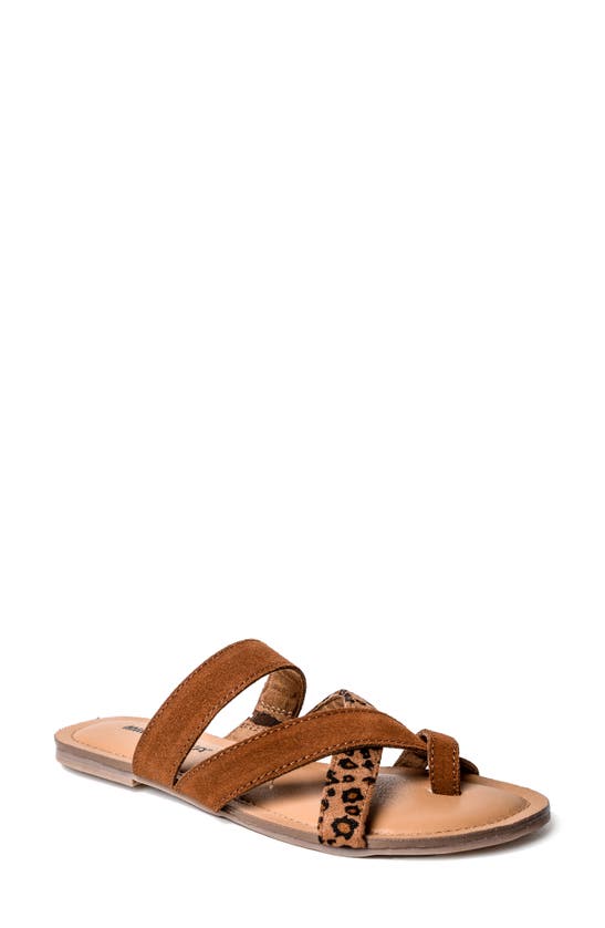 Minnetonka Faribee Strappy Sandal In Brown Multi