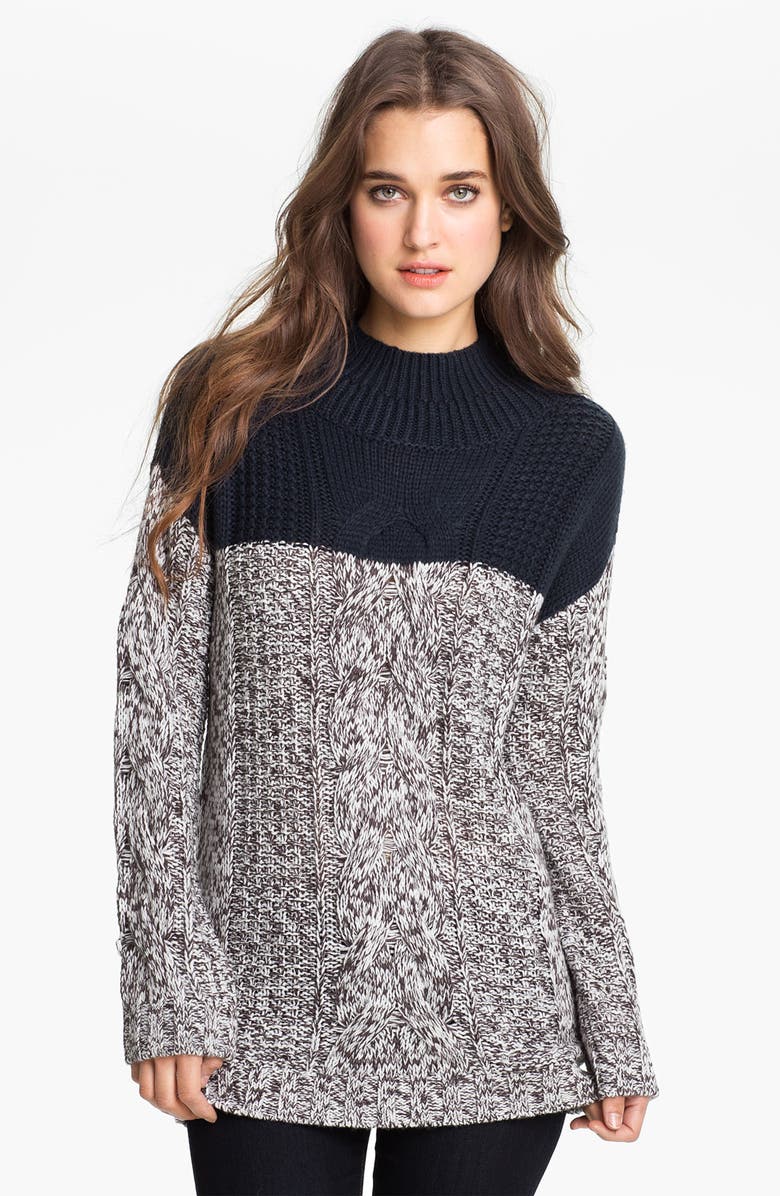 Trouvé Colorblock Cable Sweater | Nordstrom