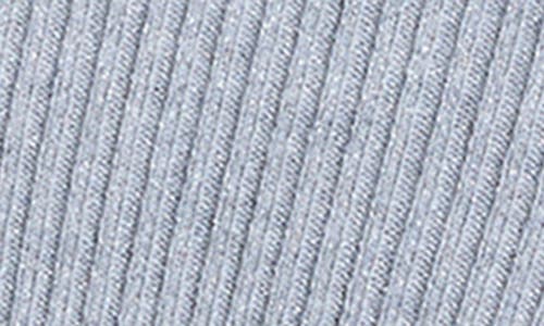 Kenneth Cole Ribbed Metallic Sleeveless Top In Light Heather Grey