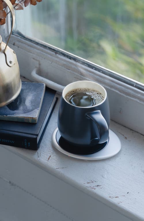 Ohom Ui 3 Mug & Warmer Set In Deep Navy