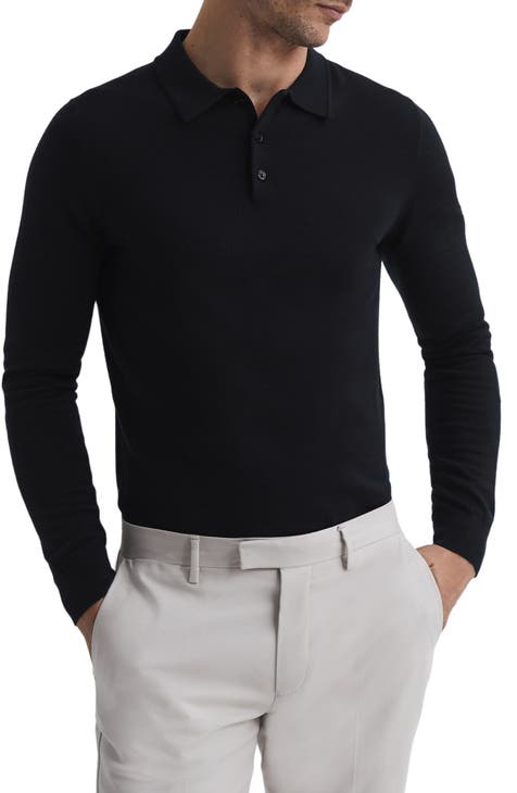 Trafford Long Sleeve Wool Polo Sweater