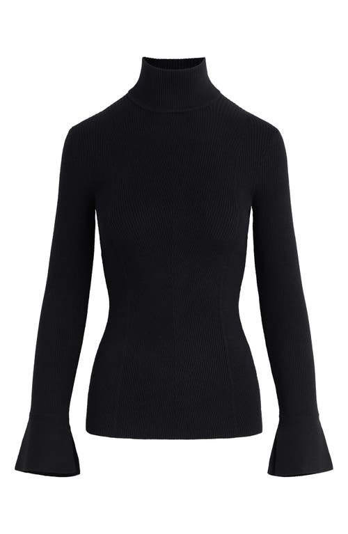 Favorite Daughter The Runway Rib Turtleneck Sweater In Black