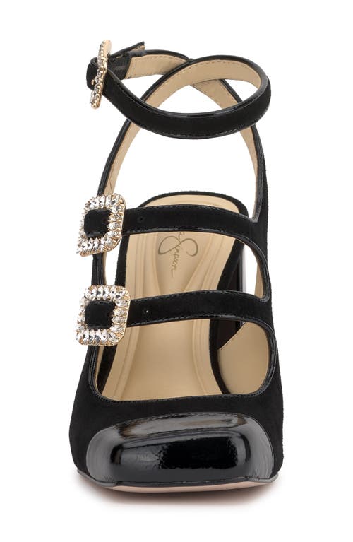 Jessica Simpson Lymen Ankle Strap Cap Toe Pump In Black