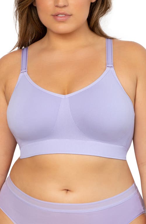 Curvy Couture Smooth Seamless Comfort Bralette in Lavender Mist