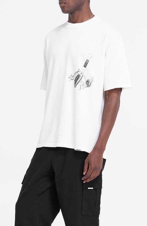 Shop Represent Keys To The Club Oversize Graphic T-shirt In Flat White