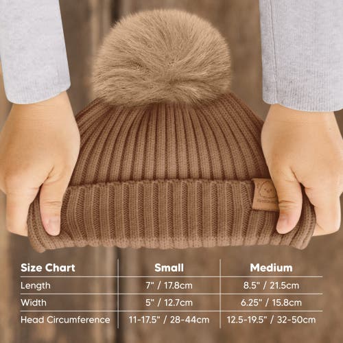 Keababies 2-pack Pom Knitted Beanie In Dune