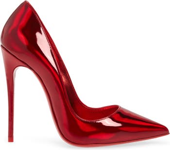 CHRISTIAN LOUBOUTIN Kate 100 iridescent leather pumps  Red heels outfit,  Christian louboutin kate, Christian louboutin shoes pumps