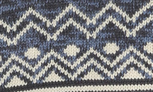 Jachs Fair Isle Quarter Zip Pullover In Navy