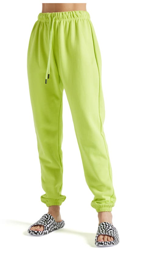 Shop Electric Yoga French Terry Joggers In Lime Punch