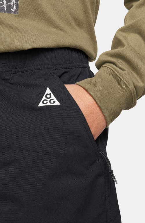 Shop Nike Acg Water Repellent Stretch Nylon Hiking Shorts In Black/anthracite/white