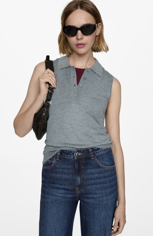 Mango Wide Leg Jeans In Dark Blue