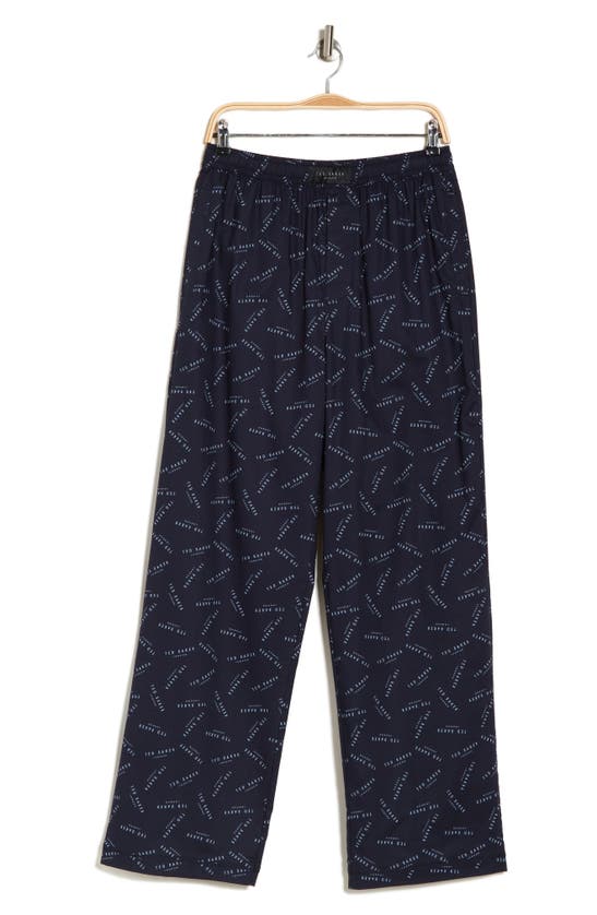 Shop Ted Baker Luxe Cotton Poplin Pajama Pants In Spring Blues Scatter
