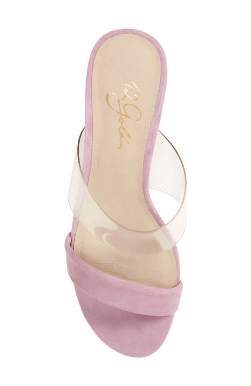 42 Gold Liya Slide Sandal In Clear/orchid