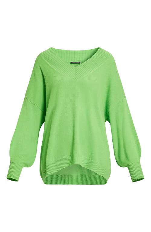 Shop Marina Rinaldi Jessy Cashmere Sweater In Lime