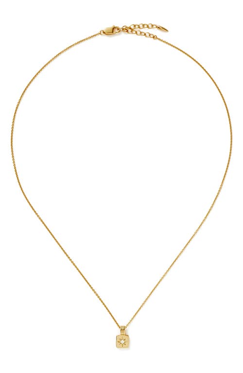 Missoma Engravable Cubic Zirconia Star Pendant Necklace In Gold