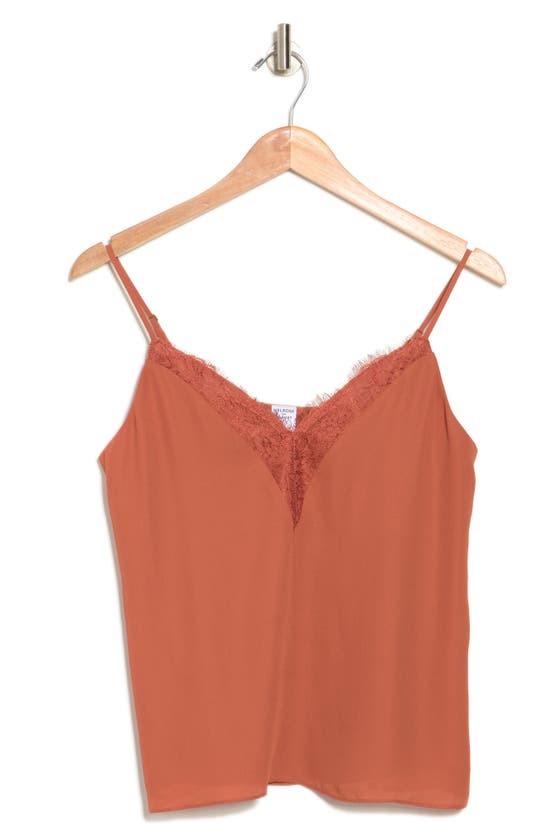 Melrose And Market Lace Cami In Rust Clay