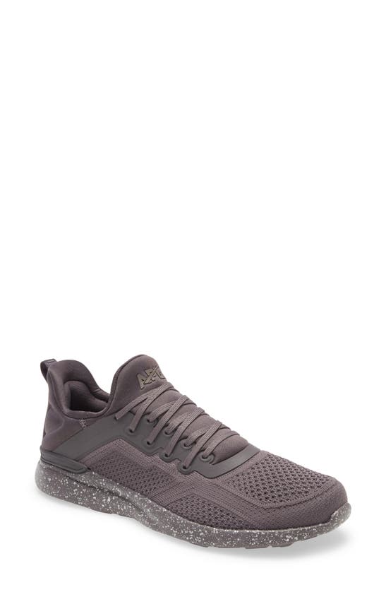 Apl Athletic Propulsion Labs Techloom Tracer Knit Training Shoe In Grey/ Black