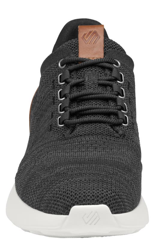 Shop Johnston & Murphy Amherst 2.0 Knit Plain Toe Sneaker In Black Heathered Knit