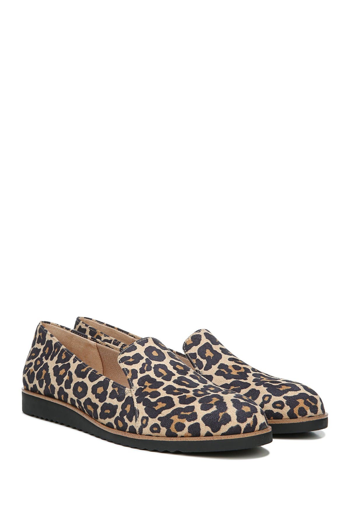 wide width leopard loafers