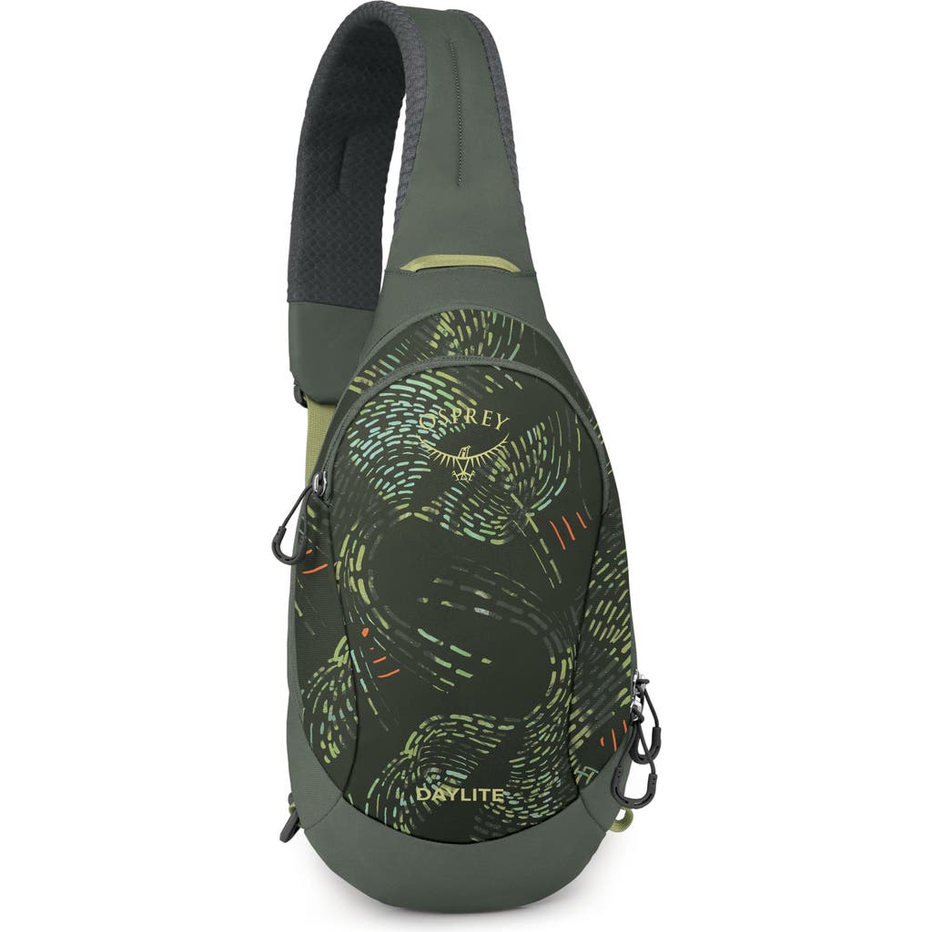 Osprey Daylite Water Repellent Sling Backpack In Rattan Print/rocky Brook