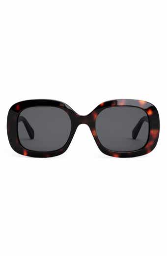 Triomphe 01 Oval Sunglasses in White - Celine Eyewear